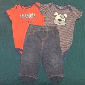 Carter's Orange and Blue Kids Matching Set